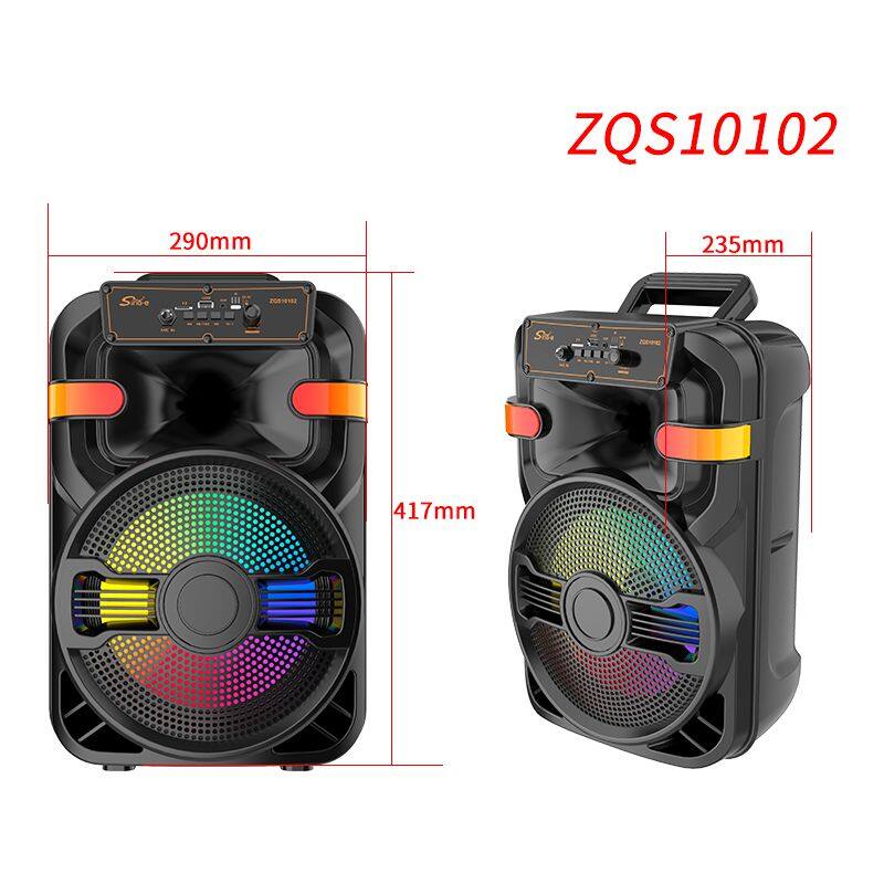 ZQS10102 active 30W power 2400MAH battery capacity speaker single 10 inch bass bluetooth speaker