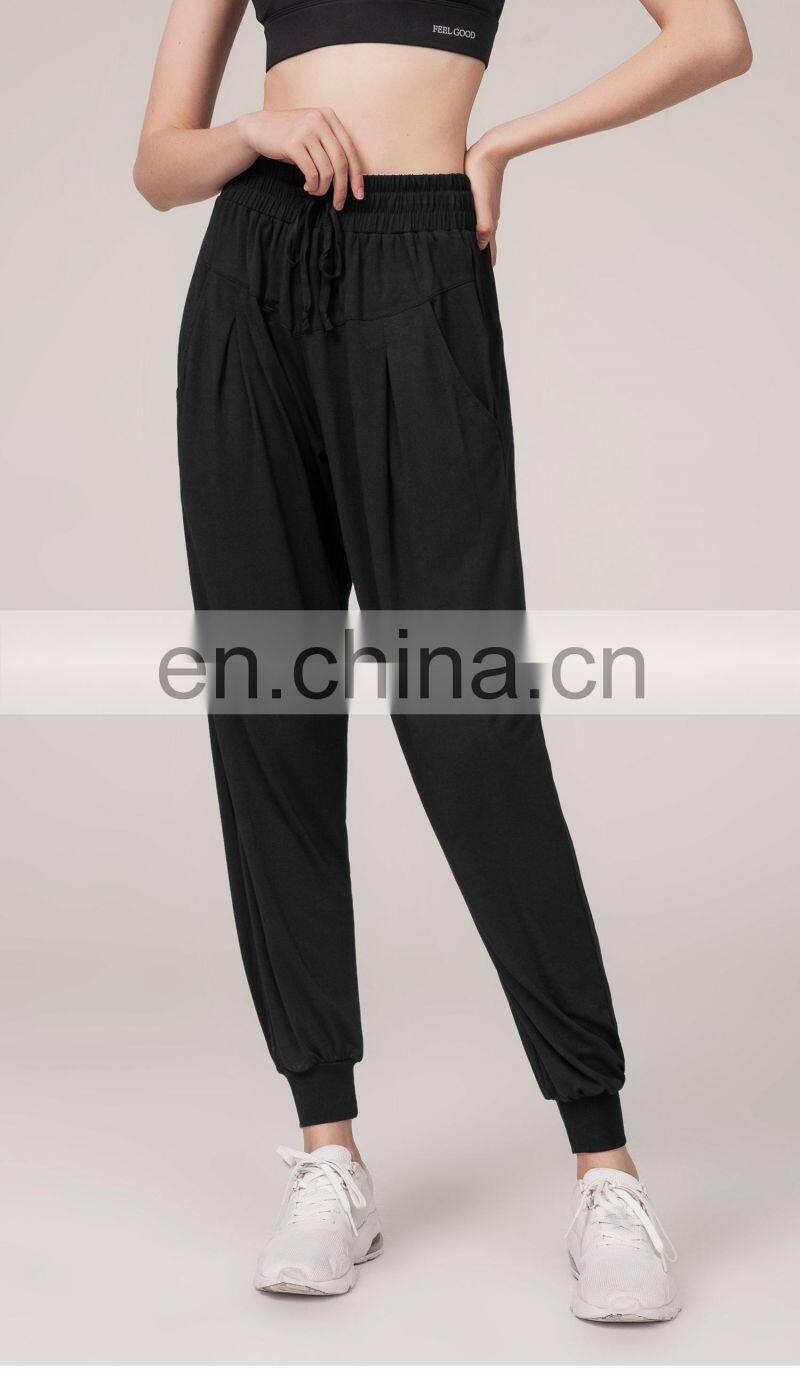 Quick-Drying Loose Cotton Women's Jogger Pants Harem Style Running Fitness Yoga Pants With Pocket