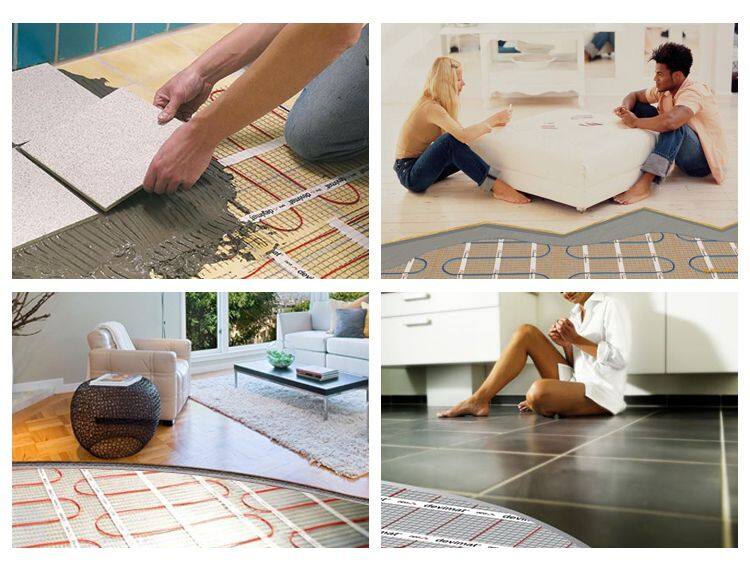Electrical Radiant Floor Warming up Underfloor Heating Mats With Thermostat