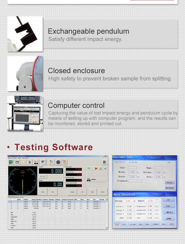 Charpy V-notch Impact Verification Specimens Toughness Testing Machine