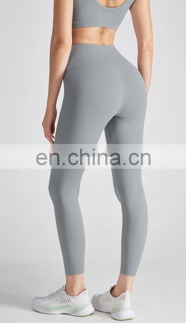 Half Cross Waist Design Printed Butt Lift Gym Leggings Yoga Gym Wear High Support