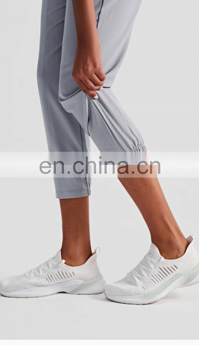 High Quality OEM Women Casual Joggers Pants Large Side Pocket Breathable Sweatpants