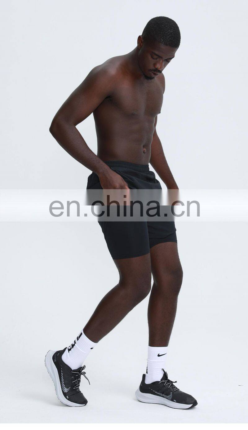 2 In 1 Custom Summer Fitness Workout Shorts Training Sports Gym Jogger Shorts For Men