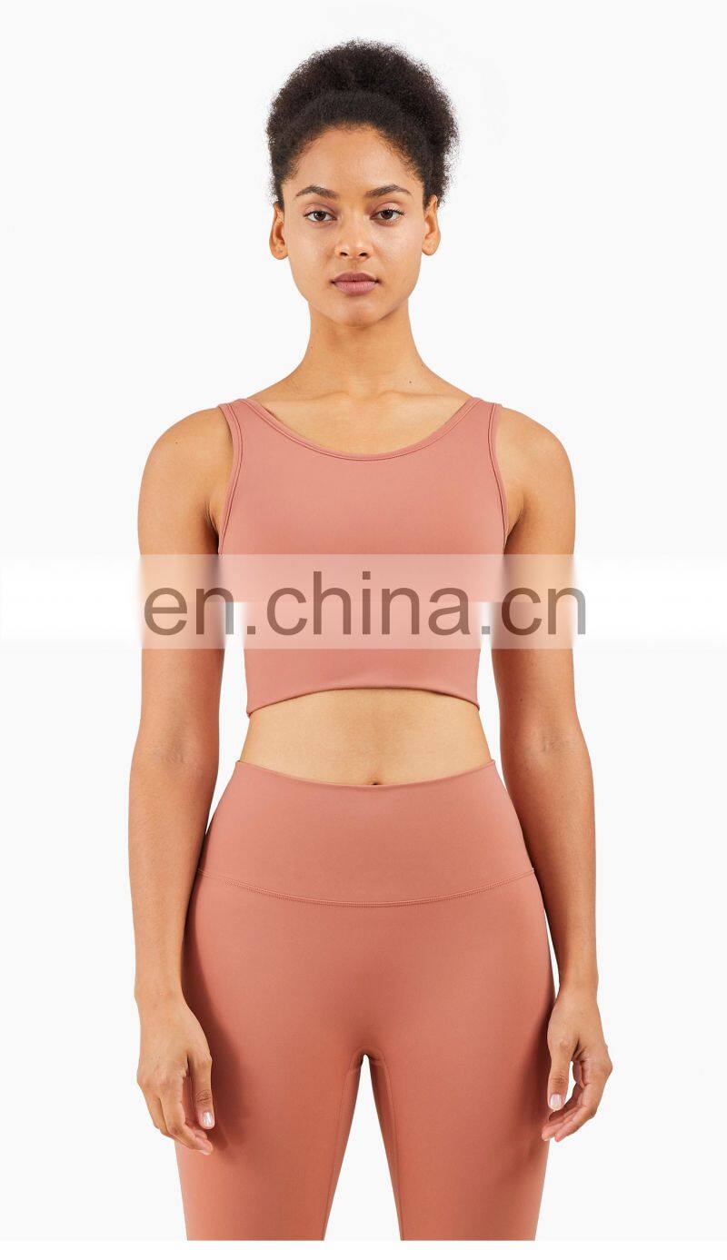 2022 New High Impact Sports Bra With Deep U Back Top Fitness Custom Logo For Women