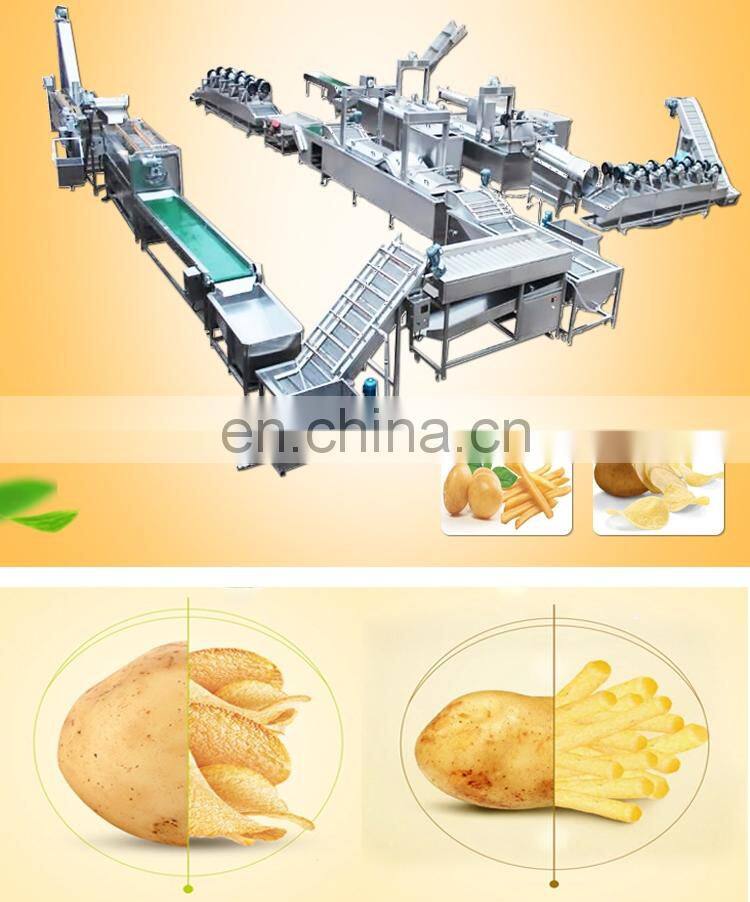 Sweet Semi Automatic French Fry Processing Production Line Small Scale Price Potato Chip Make Machine