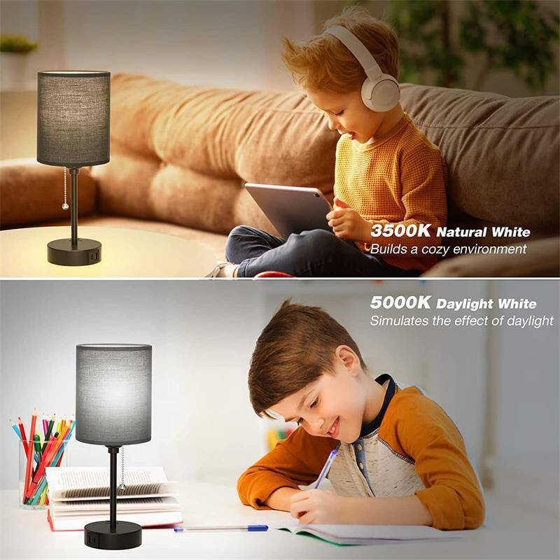Nordic Style Bedroom Table Lamp Study Room Decoration USB Desk Lamp Led Bedside Table Lamp