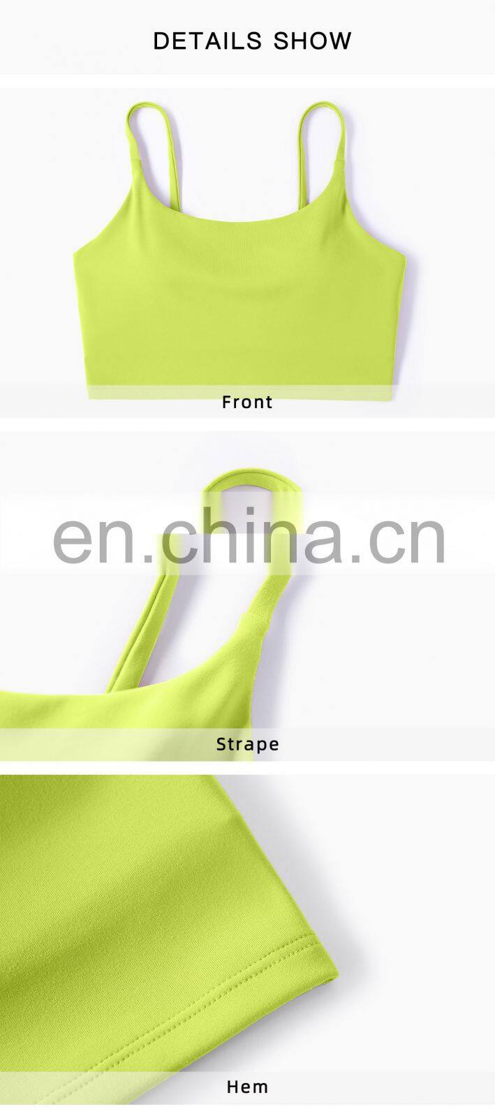 High Impact Fitness Sports Bras Breathable Sling Factory Sale Yoga Tank Tops