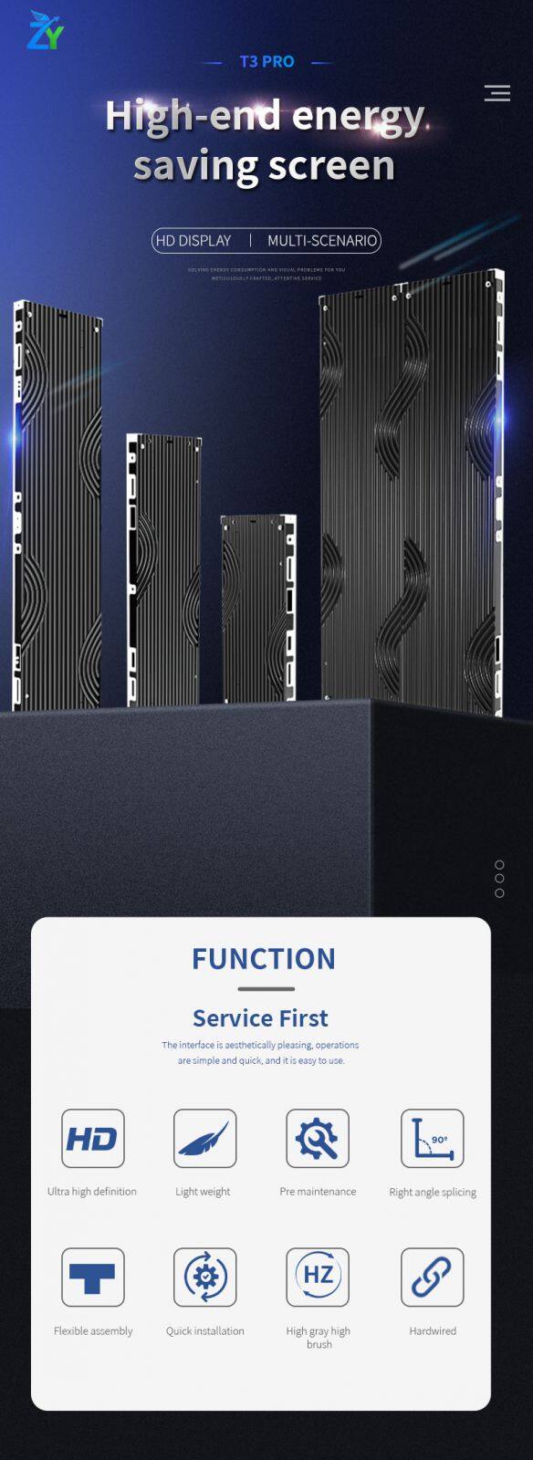 Indoor LED Video Wall Display 4K 8K P2.5 P1.5 P1.25 Small Pitch LED Screen for Home Theater Exhibition Halls Conference Room