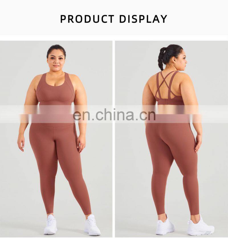 Tik Tok Women Plus Size Outlet Sports Wear Sexy Sport Adjustable Bra Gym Fitness Set