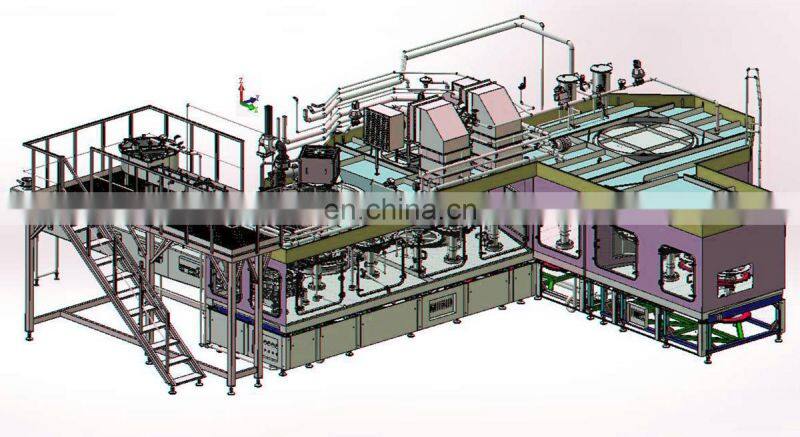 Aseptic cold filling PET/HDPE container sterilization PET Bottled Aseptic Blowing Filling Capping Combiblock