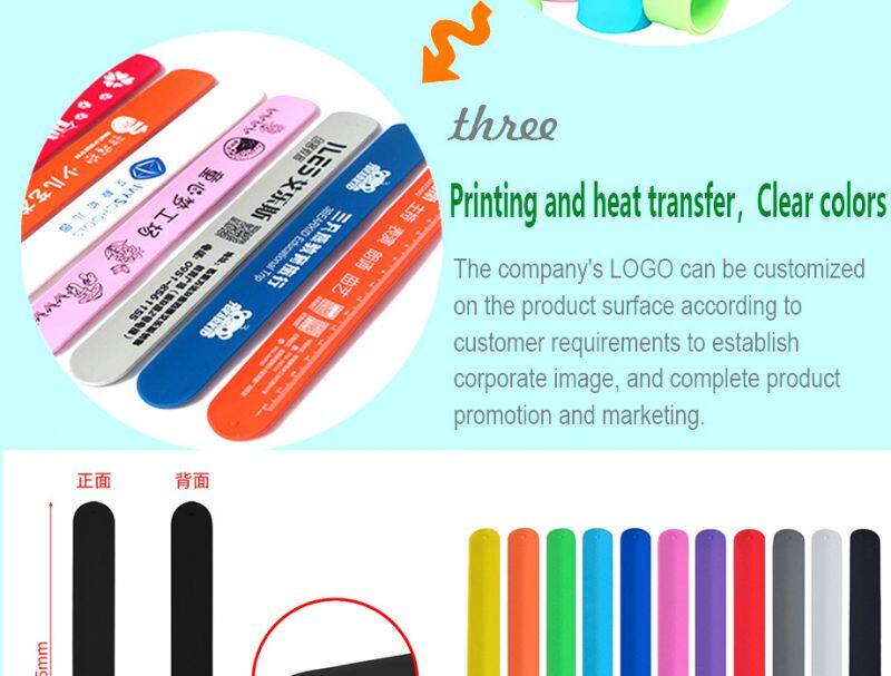 2024 Wholesale Fast Shipping Customized Christmas Digital Printed Silicone Snap Slap Wristband
