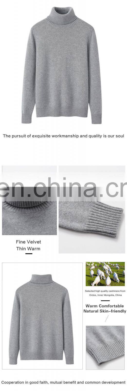 100% Cashmere Ladies Pullover Basic O-Neck Turtleneck Sweater Thick Winter Warm Knitted Fashion Solid Pattern Front Logo Casual