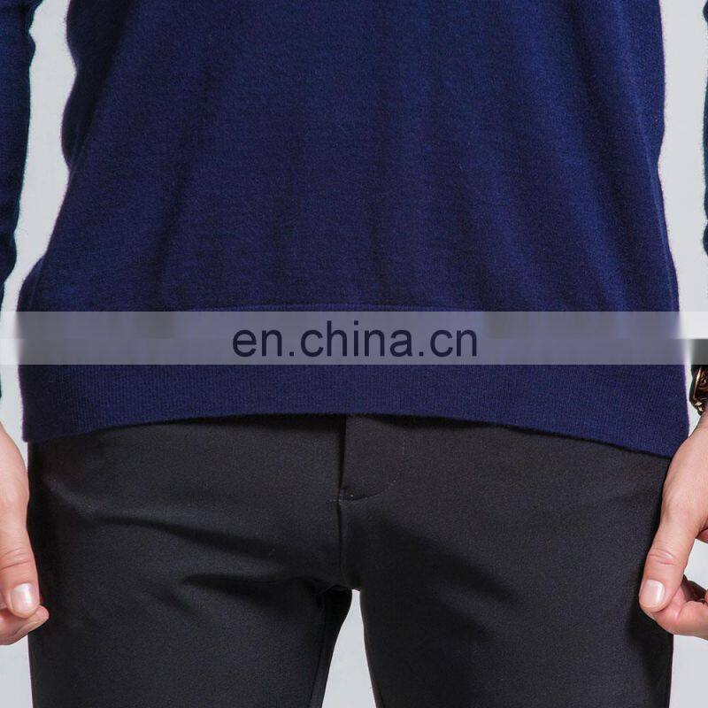 100% Merino Wool Sweater for Men Lightweight Long Sleeve Pullover Winter Knitted T-shirt 16gg