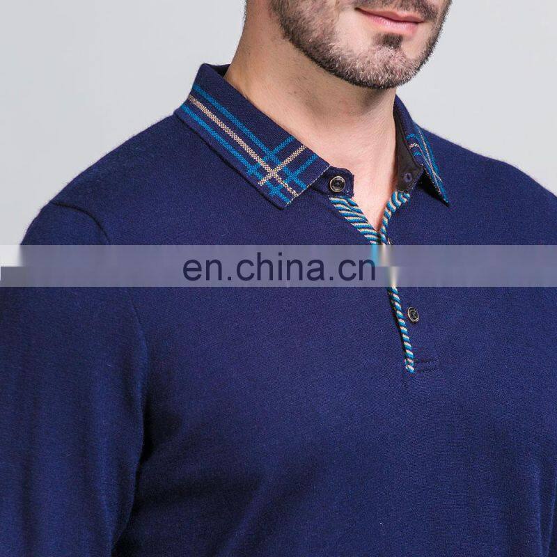 100% Merino Wool Sweater for Men Lightweight Long Sleeve Pullover Winter Knitted T-shirt 16gg