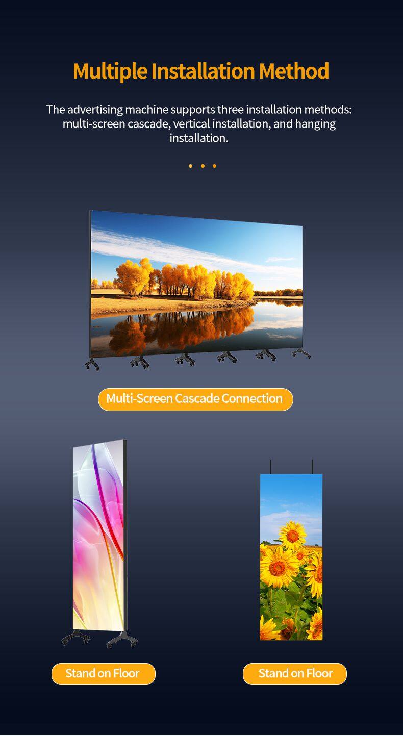 Super High Brightness Indoor Portable LED Display Double Side and Tri-Fold Poster Screen for Advertising