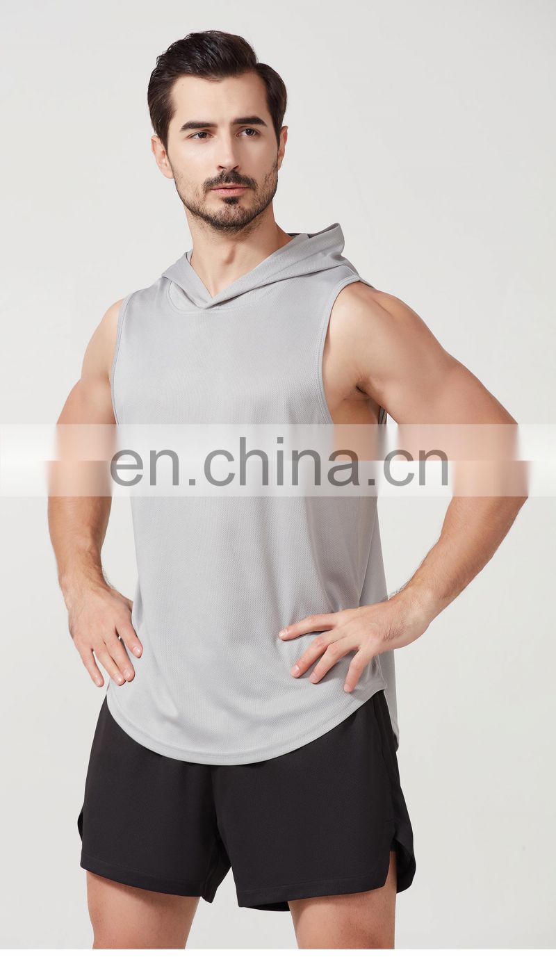 New Hooded Sports Vest Quick-Drying Basketball Shirt Outdoor Loose Casual Men's Tank Tops