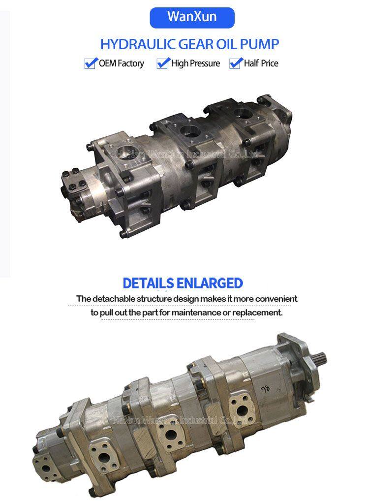 Hydraulic Oil Gear Pump Fit Komatsu WA380 wheel loader Vehicle steering 705-13-31340 / 705-55-34190