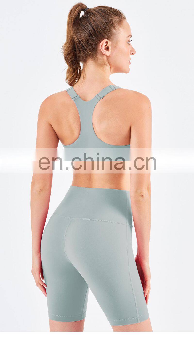 Wholesale High Impact Sports Bra With Adjustable Straps Front Zipper Fitness Sex Yoga Bra