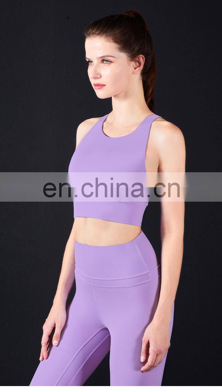 Women's High Impact Sports Bras Cross Back Crop Top Sexy Running Bra for Plus Size