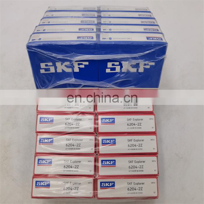 SKF brand 6204-2Z bearing size:20*47*14mm Deep groove ball bearing 6204-2Z