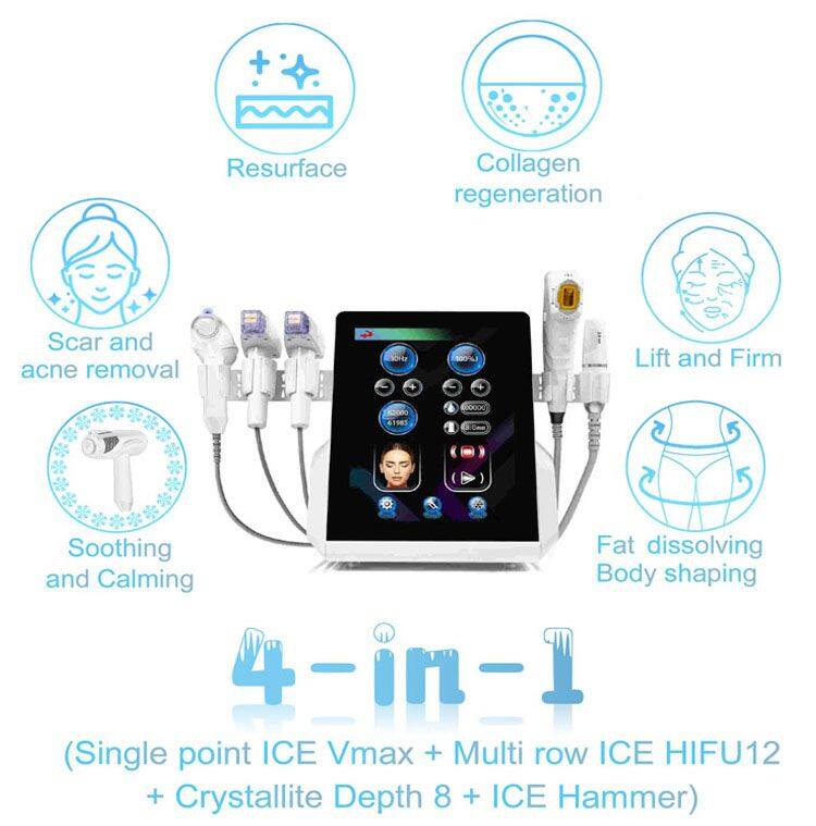 Micro Needle RF Face Lifting and Fat Reduce for Face Body Slimming ICE Beauty Equipment