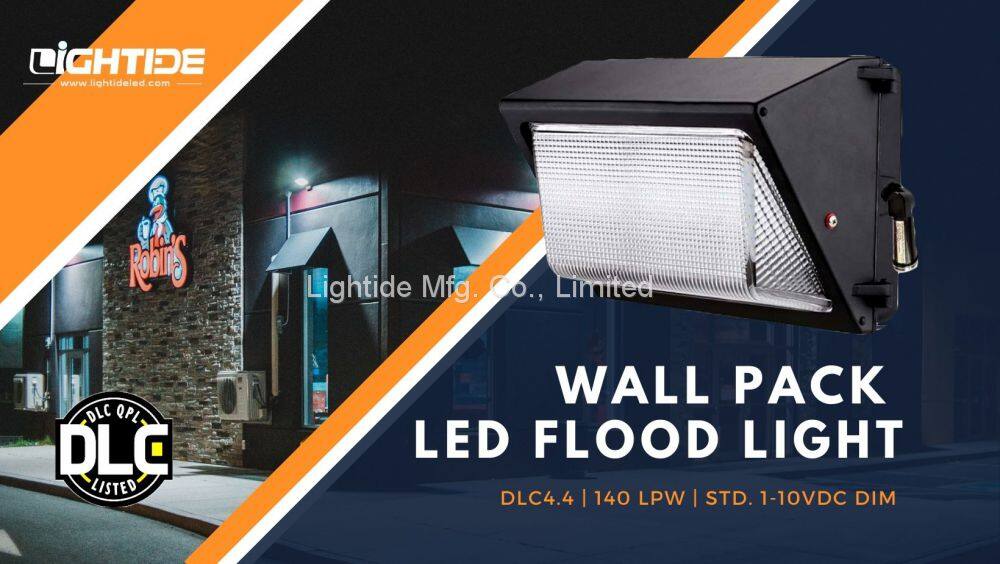 Lightide DLC_CE LED WALL PACK FLOOD LIGHT 140 LPW