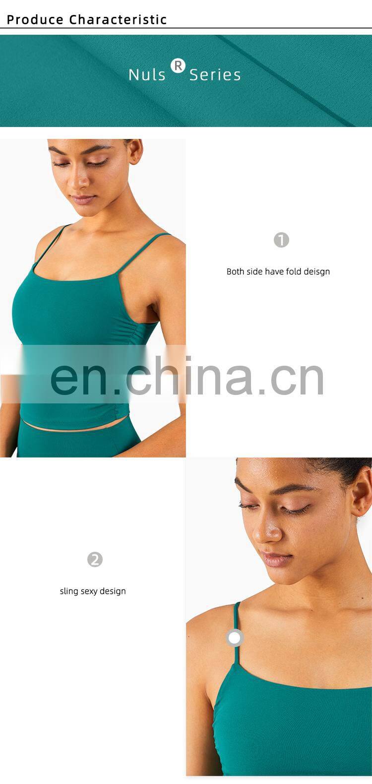 High Quality Sports Bra Skin-Friendly Workout Thin Strap Yoga Custom Tank Top Women