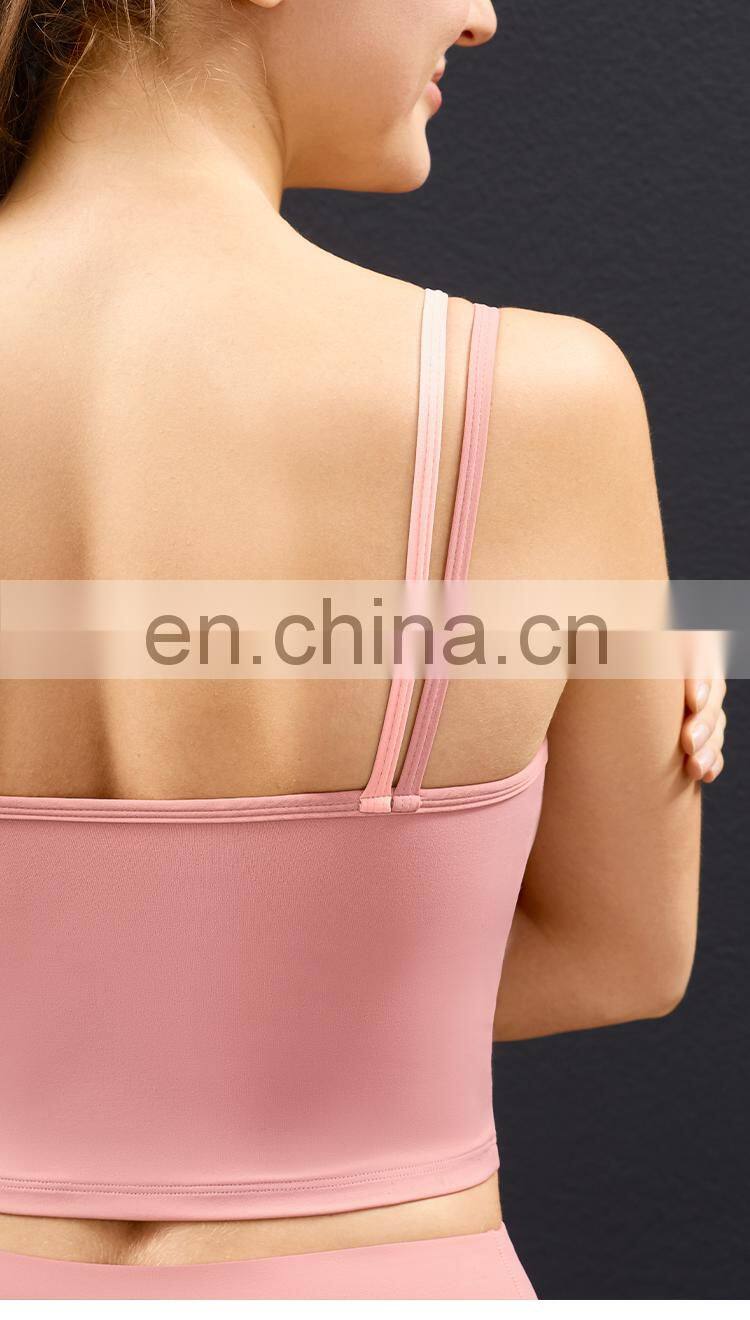 New Arrival Two-Color Stitching Yoga Bra Top Super Soft Sports Bras For Women Fitness