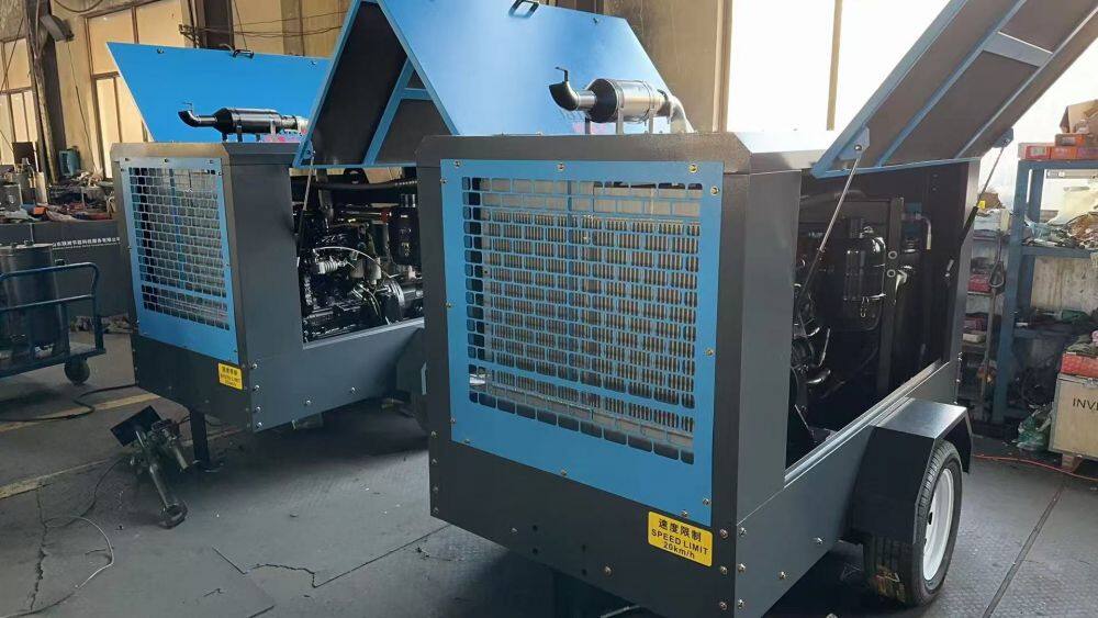 Mobile screw air compressor