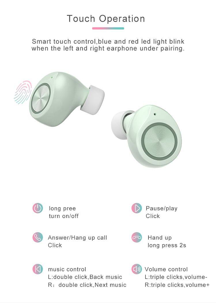 Free shipping hot products 2021 TW60 earphones bluetoot wireless 5.0 stereo sports TWS waterproof bluetoot headphone