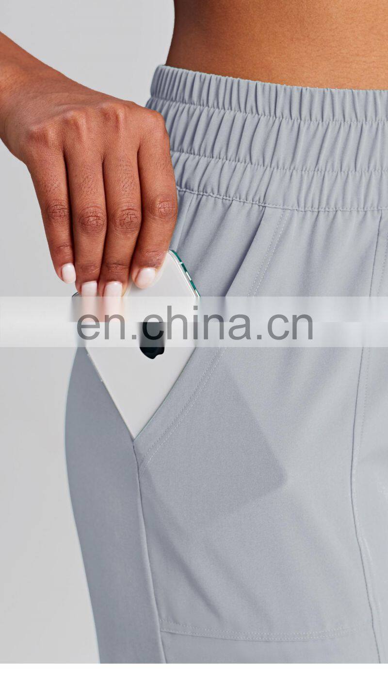 High Quality OEM Women Casual Joggers Pants Large Side Pocket Breathable Sweatpants