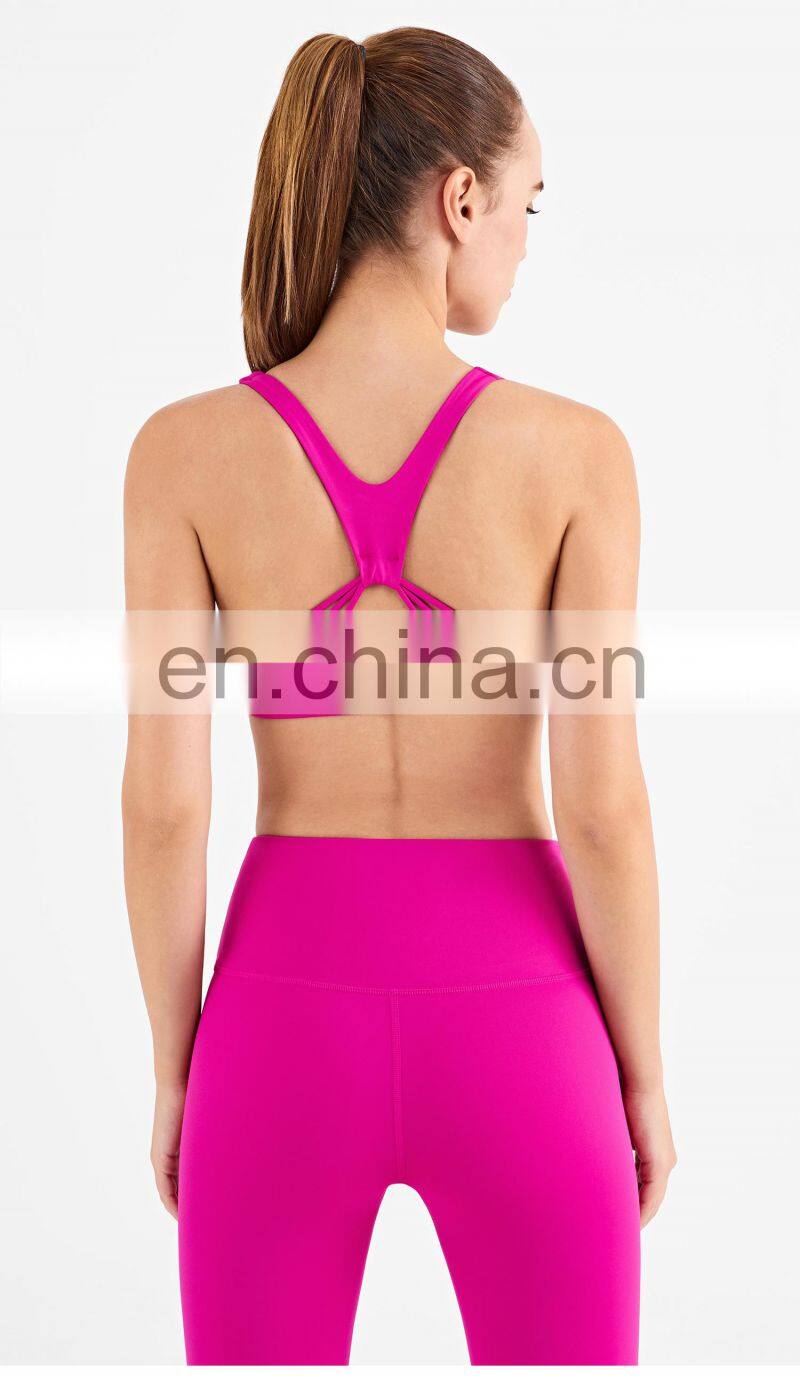 Fashion 2022 New Crossback Style Women Nude Sport Use Fitness Yoga Tops Bra