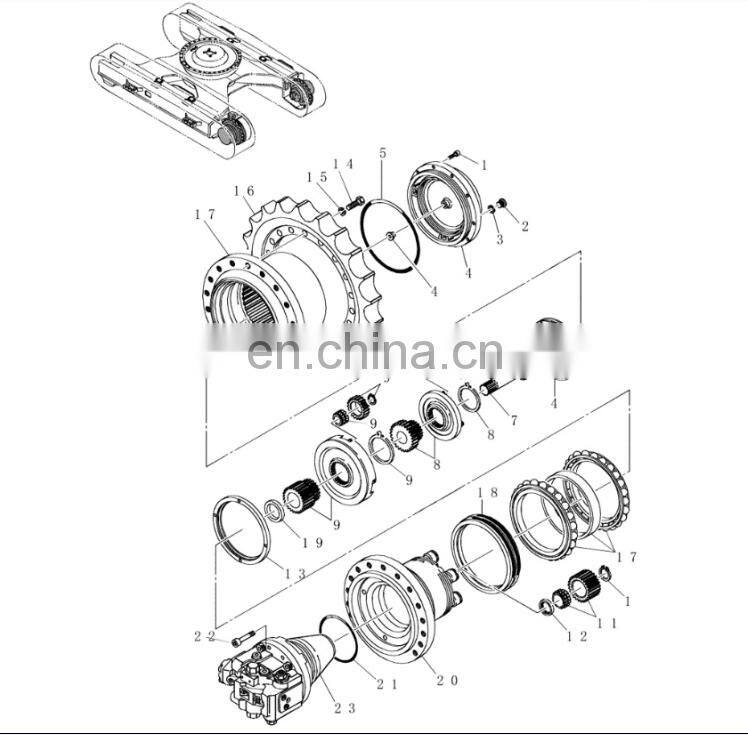 71464964 71464513 Hitachi EX255 Final Drive