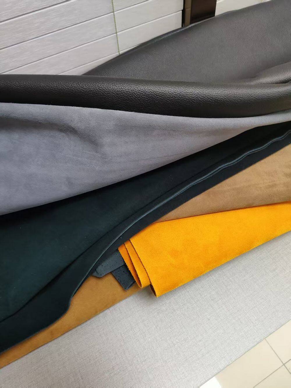 汽车植绒再生革2