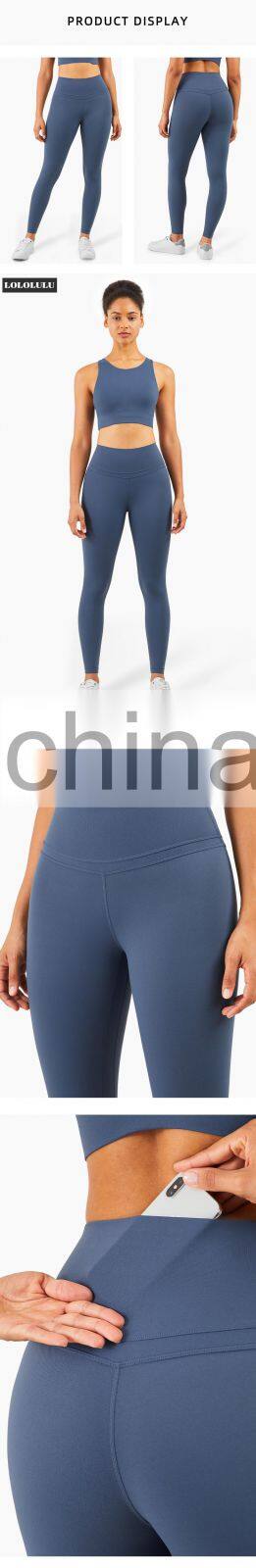 ECO New Design Women Fitness Butt Lifting Yoga Pants Breathable Leggings For Women With Pocket