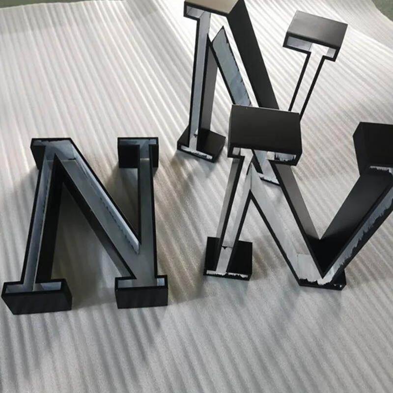 Company Logo Acrylic Frontlit Letter Sign Advertise Stainless Steel Box Store Letters Led Signage3