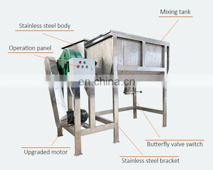 Stainless steel powder mixer Horizontal powder mixer