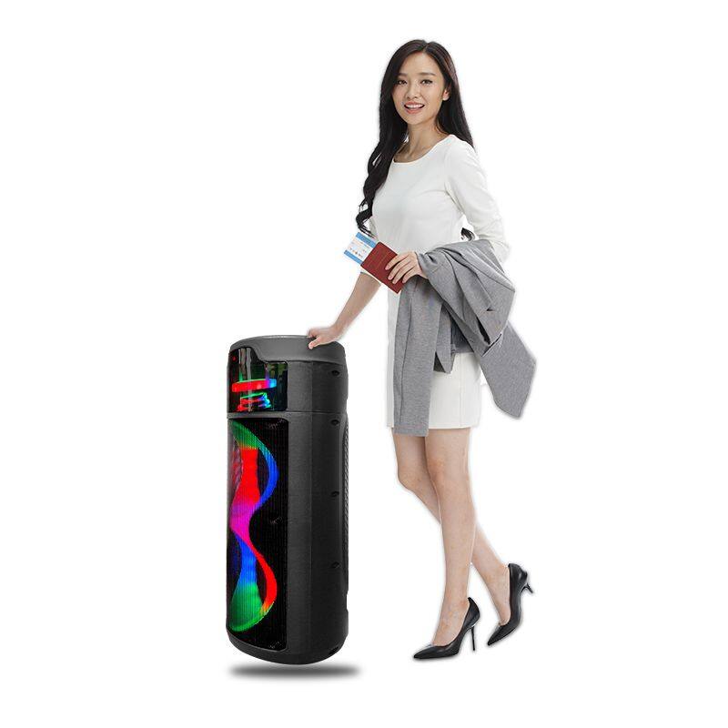 ZQS8222 wholesale subwoofer 40W power dual 8 inch speaker wireless bass sound OEM party speaker