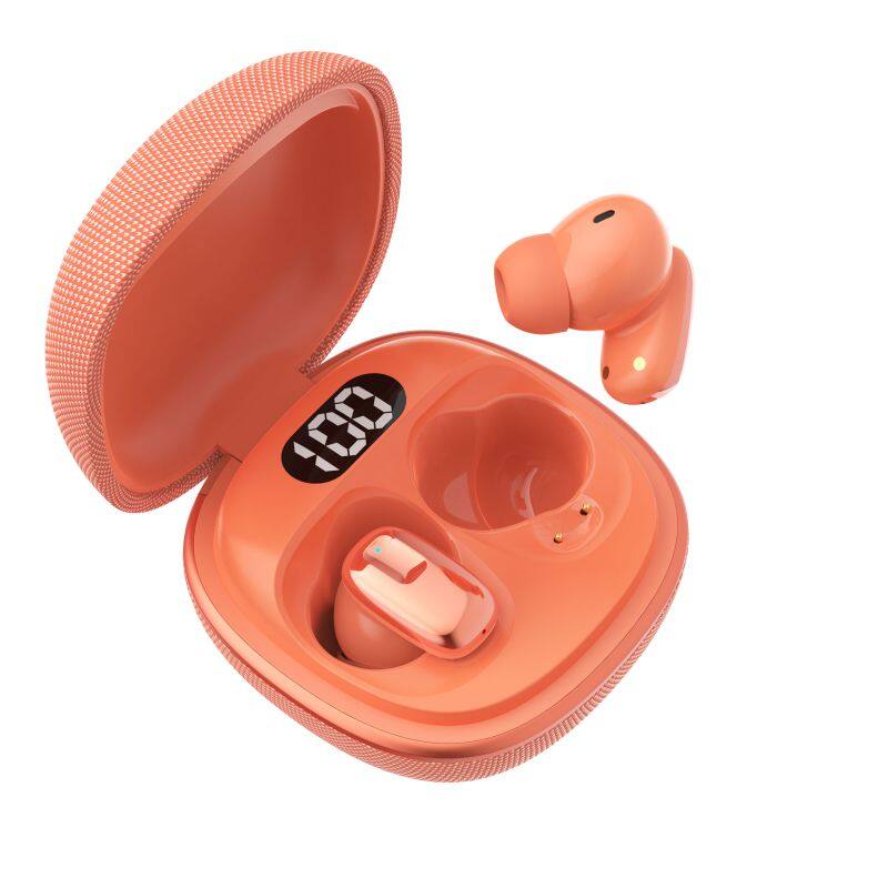 earphone colorful fabric wireless earphone TWS earbuds In-Ear Compact Headset Mini Wireless Headset with power display screen