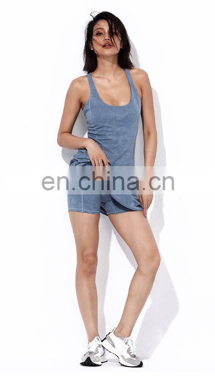 OEM Custom Breathable Elastic Solid 2021 Tennis Dress With Shorts Sexy Tennis Skirt Two Piece For Women