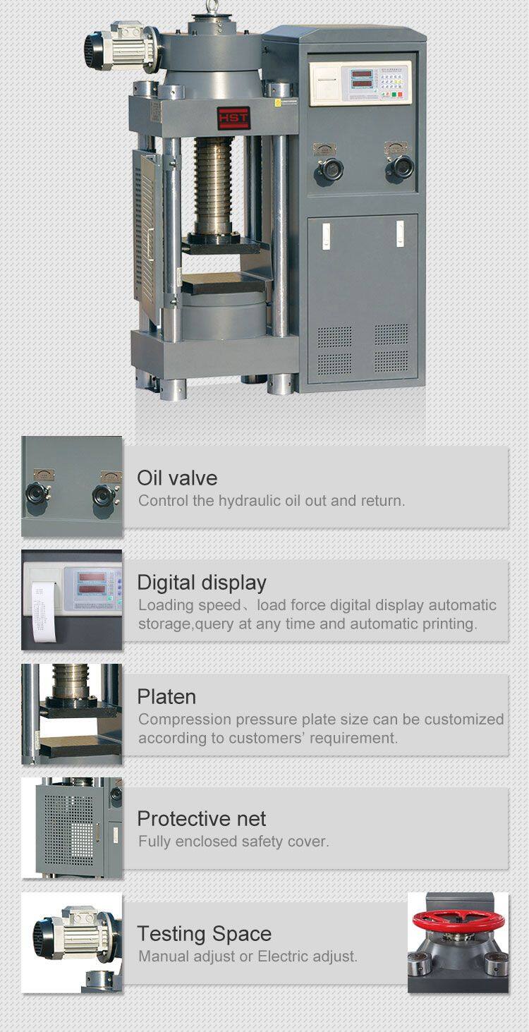 2000kn Digital Display Pressure Gauge Calibration of Compression Testing Machine