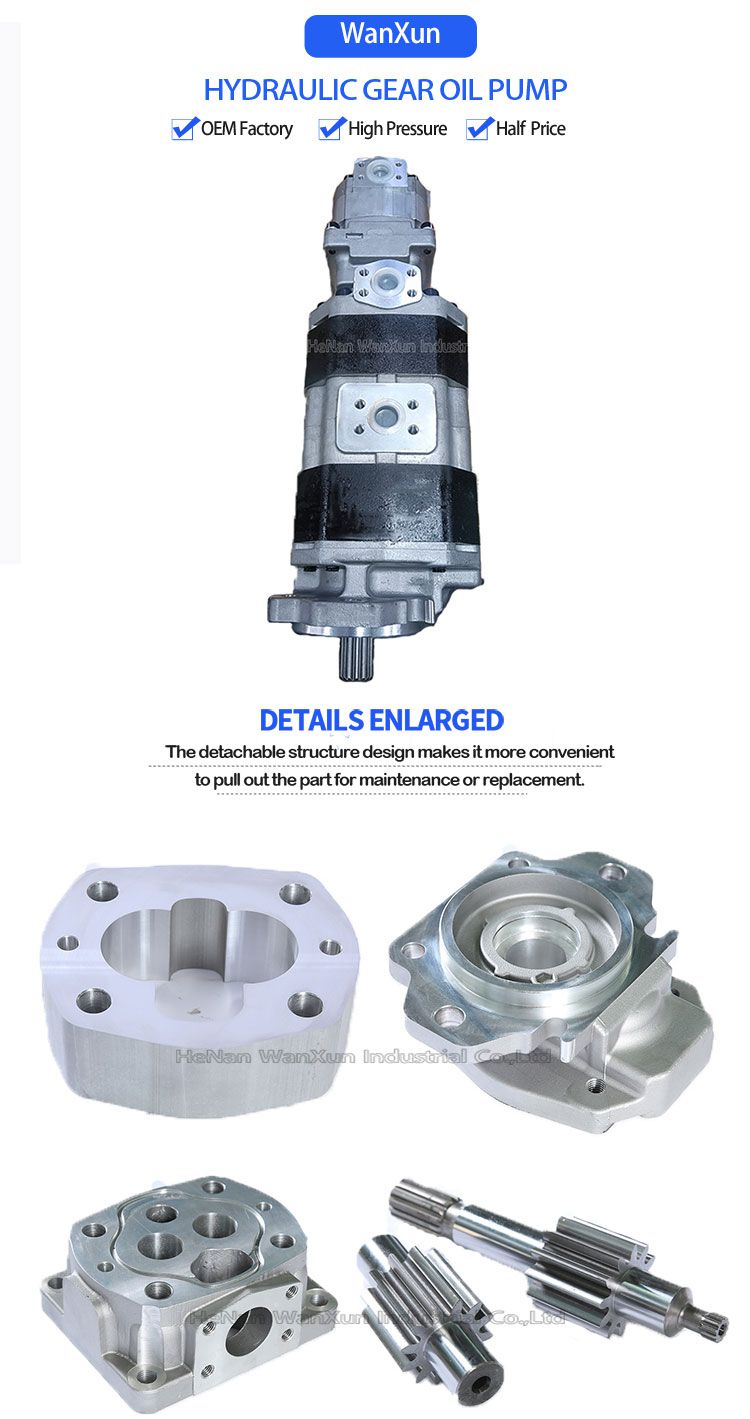 Factory!  wanxun high quality gear pump  705-95-05140  hydraulic gear pump for Komatsu HD465-7 HD605-7