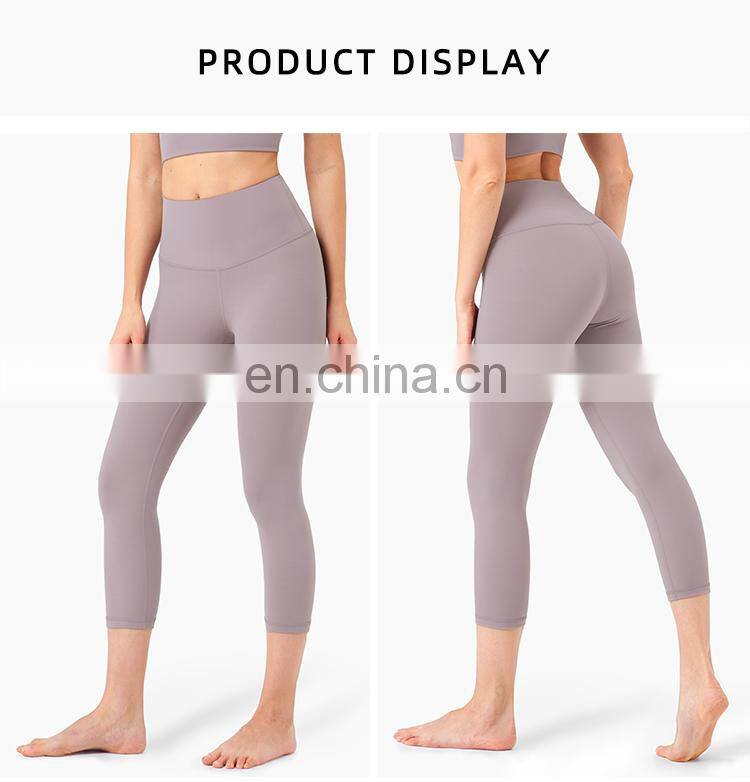 High Support Yoga Pants Leggings Sport Down Capri Leggings Workout Two Mile Wear