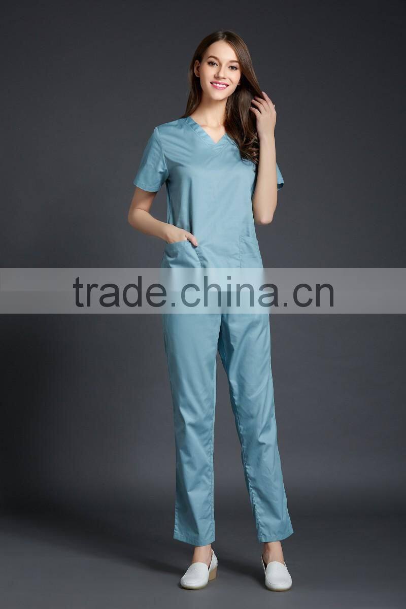 2016 Juqian custom high end V neck green usually Hospital Nursing ...