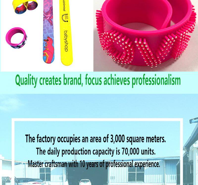 2024 Wholesale Fast Shipping Customized Christmas Digital Printed Silicone Snap Slap Wristband