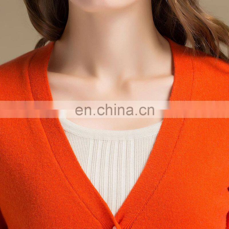 Fashion Korean Women Sweater Lightweight Zipper Women's Cashmere Sweater Cardigan