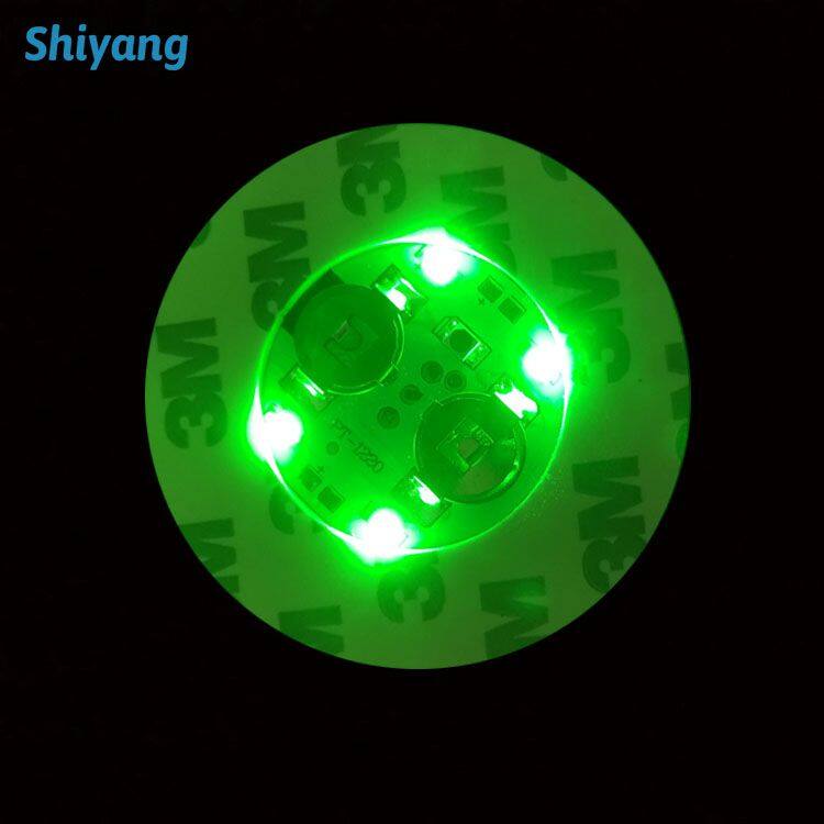 Christmas Parties Light up Custom RGB LED Light Sticker Coaster, LED Bottle Flashing Coaster