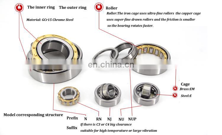 55*90*18MM NJ1011 Bearing Cylindrical Roller Bearing NJ1011ECM Bearing