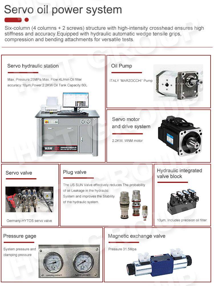 (GOOD)Electro-Hydraulic Servo Universal Material Testing Machine Metals/Plastic/Steel Testing Equipment