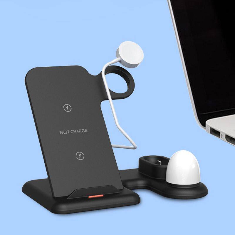 4 in 1  Wireless Charger smart phone watch earphone 15W fast charging power station stand